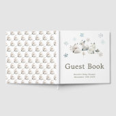 Cute Winter Arctic Wolf Baby Shower Gastenboek (Volledig)