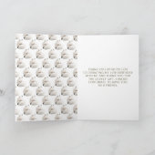 Cute Winter Arctic Wolf Birthday Party Bedankkaart (Binnen)