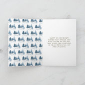 Cute Winter Arctic Wolf Birthday Party Kaart (Binnen)