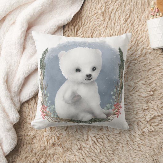 Cute Winter Baby Polar Beer Sierkussen (Deken)