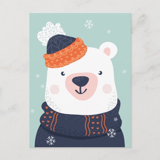 Cute Winter Beer briefkaart (Voorkant)