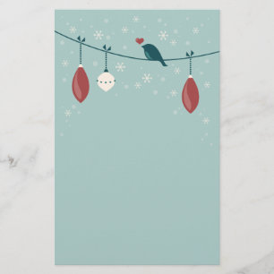 Cute Winter Bird Holiday Briefpapier