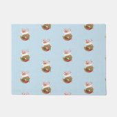Cute Winter Bird Holiday Design Kerstmis Deurmat (Voorkant)