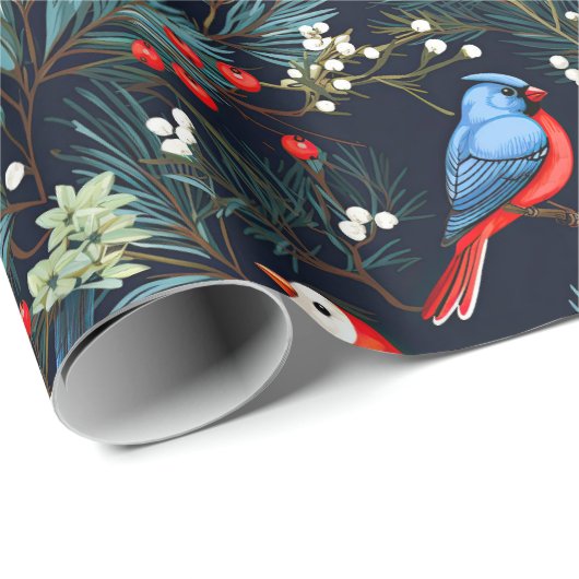 Cute Winter Birds Cadeaupapier (Rol Hoek)