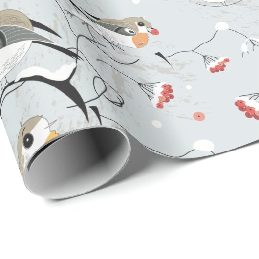 Cute Winter Birds Cadeaupapier (Rol Hoek)