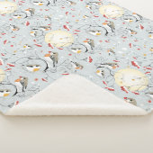 Cute Winter Birds Sherpa Deken (3/4)