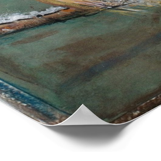 Cute Winter Black Capped Chickadee Art Print (Hoek)