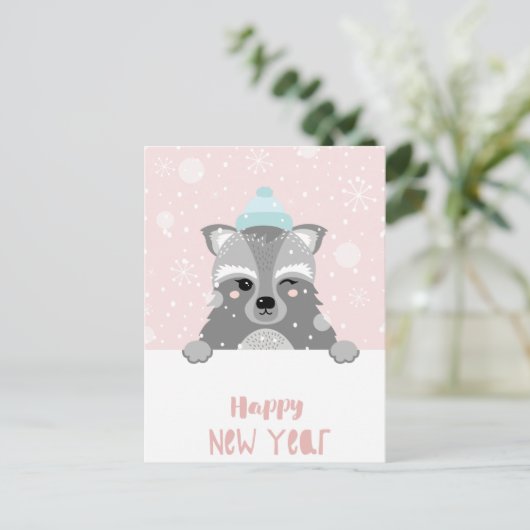 Cute Winter Briefkaart (Staand voorkant)