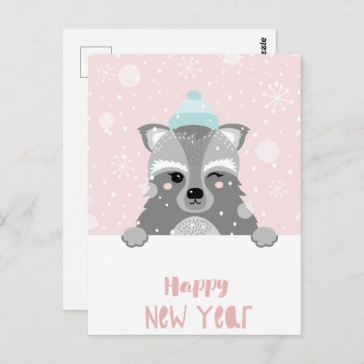 Cute Winter Briefkaart (Voorkant / Achterkant)