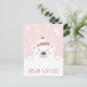 Cute Winter Briefkaart (Staand voorkant)