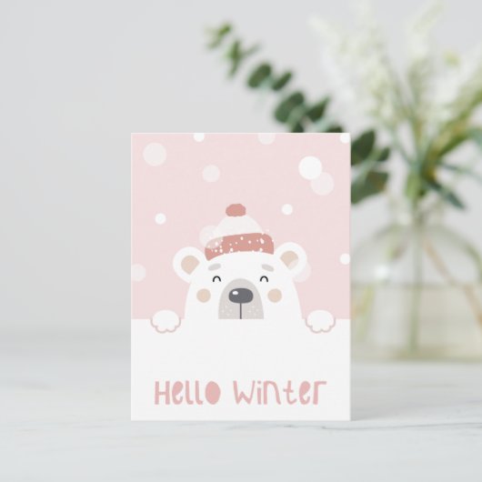 Cute Winter Briefkaart (Staand voorkant)