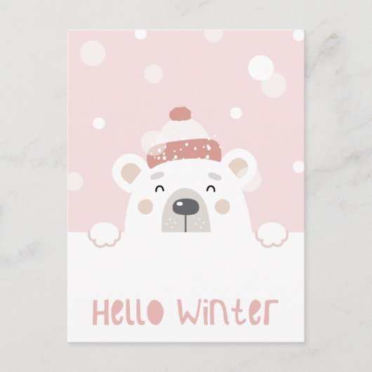 Cute Winter Briefkaart (Voorkant)