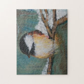 Cute Winter Chickadee Art Legpuzzel (Verticaal)