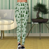 Cute Winter Christmas Reindeer Snowflakes Pattern Leggings