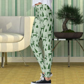 Cute Winter Christmas Reindeer Snowflakes Pattern Leggings