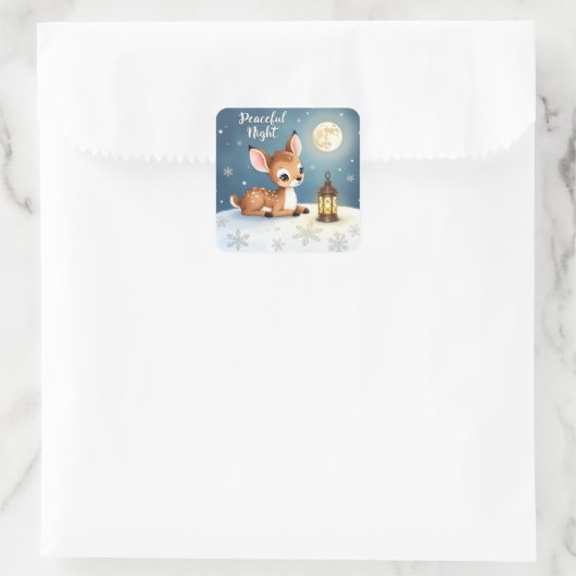 Cute Winter Deer Sticker (Tas)
