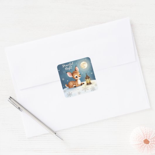 Cute Winter Deer Sticker (Envelop)