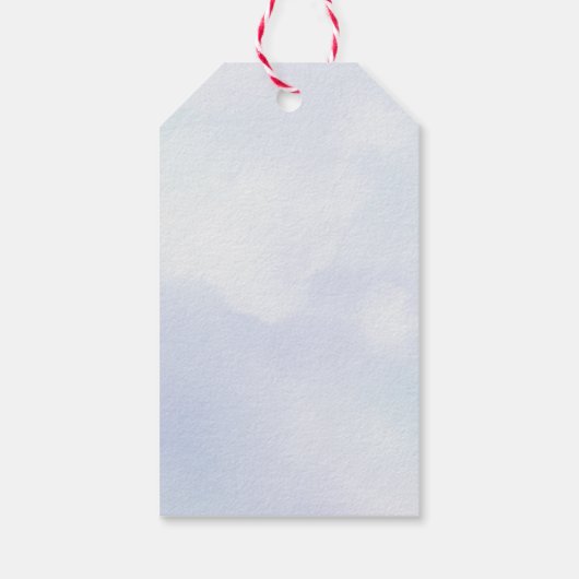 Cute Winter Elephant Baby shower Dank je cadeau Cadeaulabel (Achterkant)