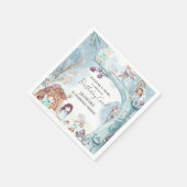 Cute Winter Fairy kerstGirl Birthday Servet (Hoek)