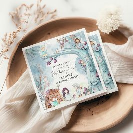 Cute Winter Fairy kerstGirl Birthday Servet