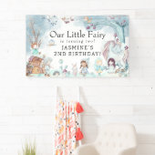Cute Winter Fairy KerstGirls Birthday Spandoek (Insitu)