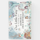 Cute Winter Fairy KerstGirls Birthday Spandoek (Verticaal)