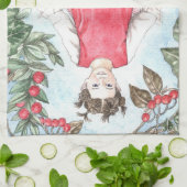 Cute Winter Fairy Kitchen Towel Theedoek (Gevouwen)