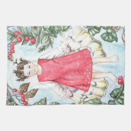 Cute Winter Fairy Kitchen Towel Theedoek