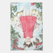Cute Winter Fairy Kitchen Towel Theedoek (Verticaal)