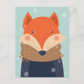 Cute Winter Fox briefkaart (Voorkant)