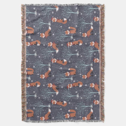 Cute Winter Fox Deken (Voorkant Verticaal)