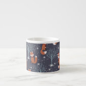 Cute Winter Fox Espresso Kop (Voorkant)