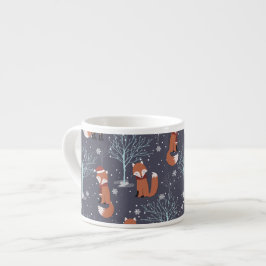 Cute Winter Fox Espresso Kop