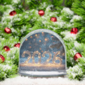 cute winter fox happy new year 2026  sneeuwbol (Kerstmis)