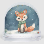 cute winter fox happy new year 2026  sneeuwbol (Achterkant)