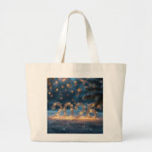 cute winter fox holiday new year 2026 grote tote bag (Voorkant)