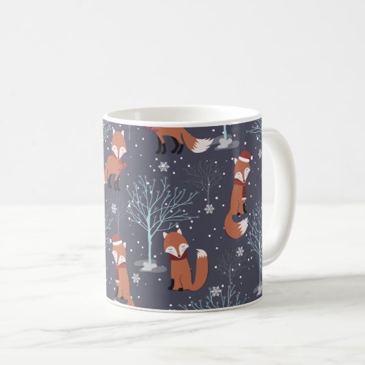 Cute Winter Fox Koffiemok (Voorkant rechts)