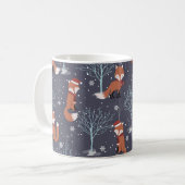 Cute Winter Fox Koffiemok (Voorkant links)