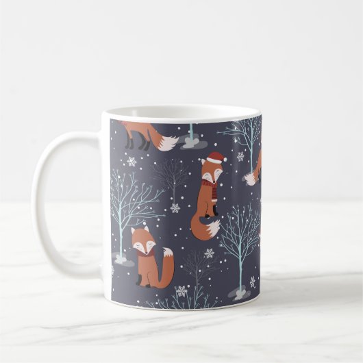 Cute Winter Fox Koffiemok (Links)