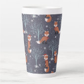 Cute Winter Fox Latte Mok (Voorkant)