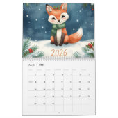 cute winter fox new year 2026 kalender (Mar 2026)