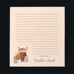 Cute Winter Fox Notepad Notitieblok<br><div class="desc">Cute hand-drawn winter fox with a neck scarf. Change the message on the front and/or personalize it on the inside. Illustration by Lavender Mint Graphics. My designs are not AI-generated.</div>