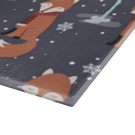 Cute Winter Fox Snijplank