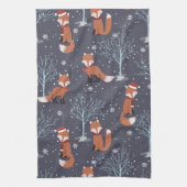 Cute Winter Fox Theedoek (Verticaal)