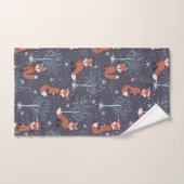 Cute Winter Foxes Bad Handdoek (Handdoek)