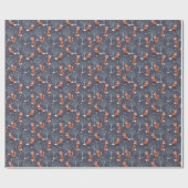 Cute Winter Foxes Cadeaupapier (Vlak)
