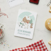 Cute Winter Friends Holiday Card Feestdagenkaart