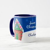 Cute Winter Gingerbrood Kerstmis Mok (Voorkant links)