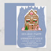 Cute Winter Gingerbrood Snoep House Holiday Kaart (Voorkant / Achterkant)