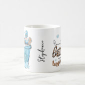 Cute Winter Gnome Flannels Lattes Leggings Koffiemok (Center)